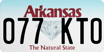 AR license plate 077KTO