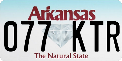 AR license plate 077KTR