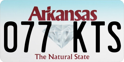 AR license plate 077KTS