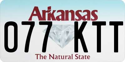 AR license plate 077KTT