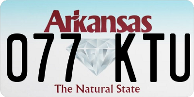 AR license plate 077KTU