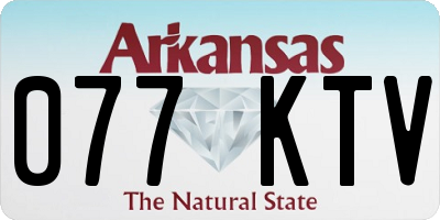 AR license plate 077KTV