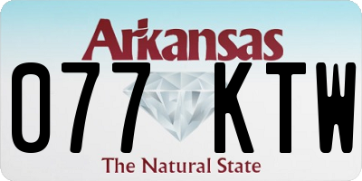 AR license plate 077KTW