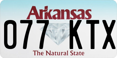 AR license plate 077KTX