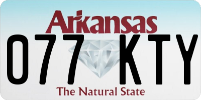 AR license plate 077KTY