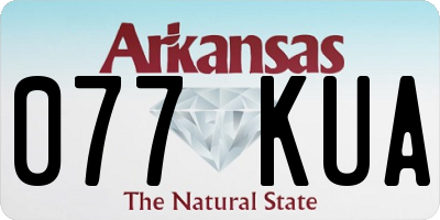 AR license plate 077KUA