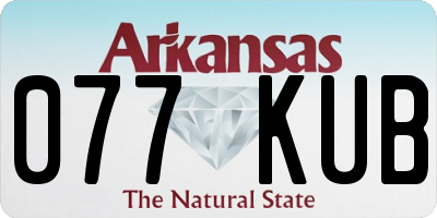 AR license plate 077KUB