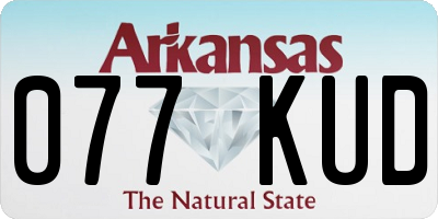 AR license plate 077KUD