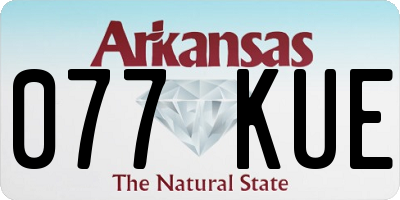 AR license plate 077KUE