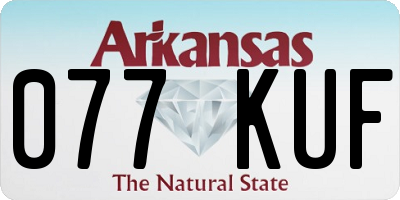 AR license plate 077KUF