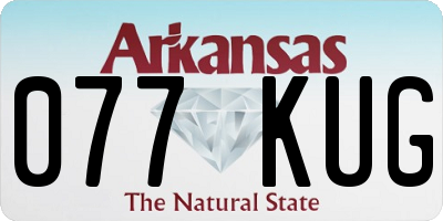 AR license plate 077KUG