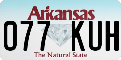 AR license plate 077KUH