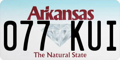 AR license plate 077KUI
