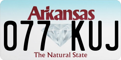 AR license plate 077KUJ