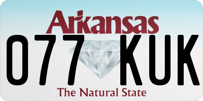 AR license plate 077KUK