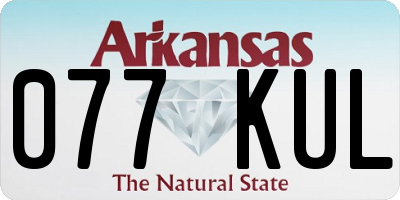 AR license plate 077KUL