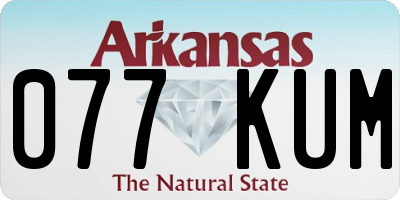 AR license plate 077KUM