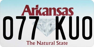 AR license plate 077KUO