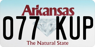 AR license plate 077KUP