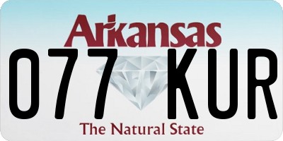 AR license plate 077KUR