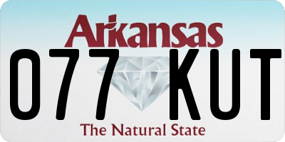 AR license plate 077KUT