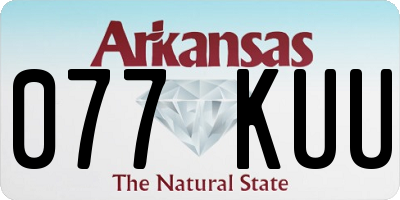 AR license plate 077KUU