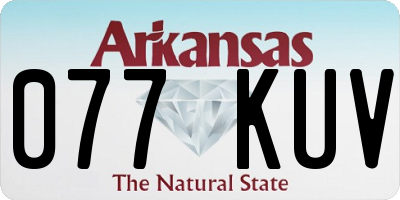 AR license plate 077KUV