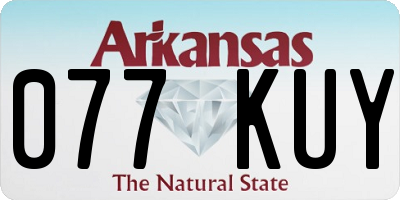 AR license plate 077KUY