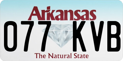 AR license plate 077KVB