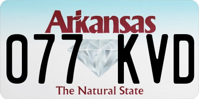 AR license plate 077KVD
