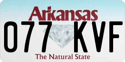 AR license plate 077KVF