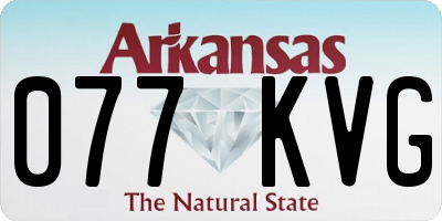 AR license plate 077KVG