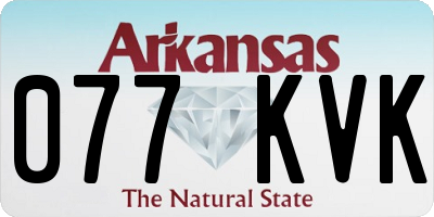 AR license plate 077KVK