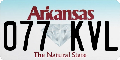 AR license plate 077KVL