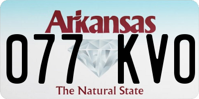 AR license plate 077KVO