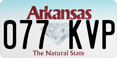 AR license plate 077KVP