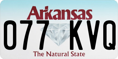 AR license plate 077KVQ