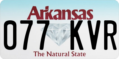 AR license plate 077KVR