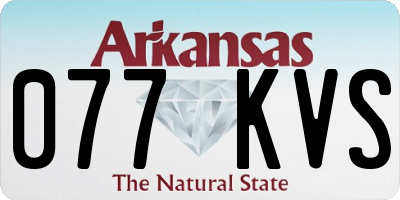 AR license plate 077KVS