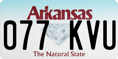 AR license plate 077KVU