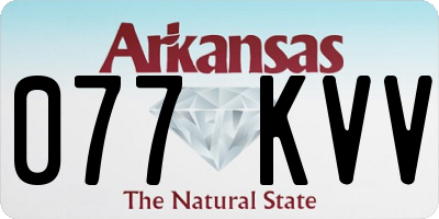 AR license plate 077KVV