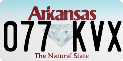 AR license plate 077KVX