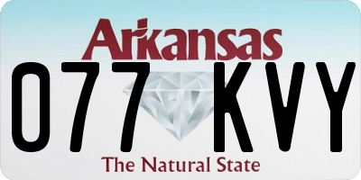 AR license plate 077KVY