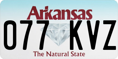 AR license plate 077KVZ