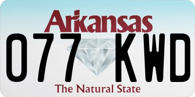 AR license plate 077KWD