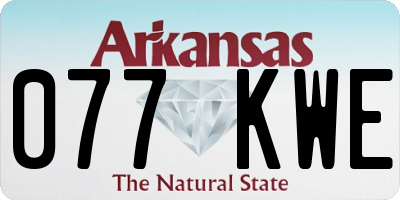 AR license plate 077KWE