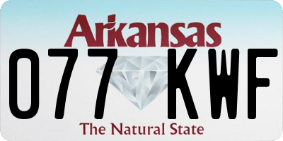 AR license plate 077KWF