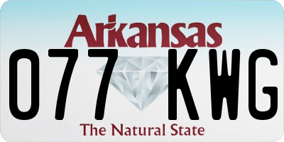 AR license plate 077KWG