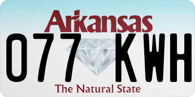 AR license plate 077KWH