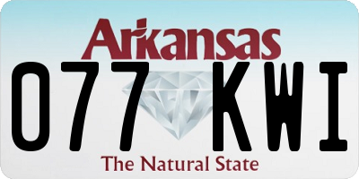 AR license plate 077KWI